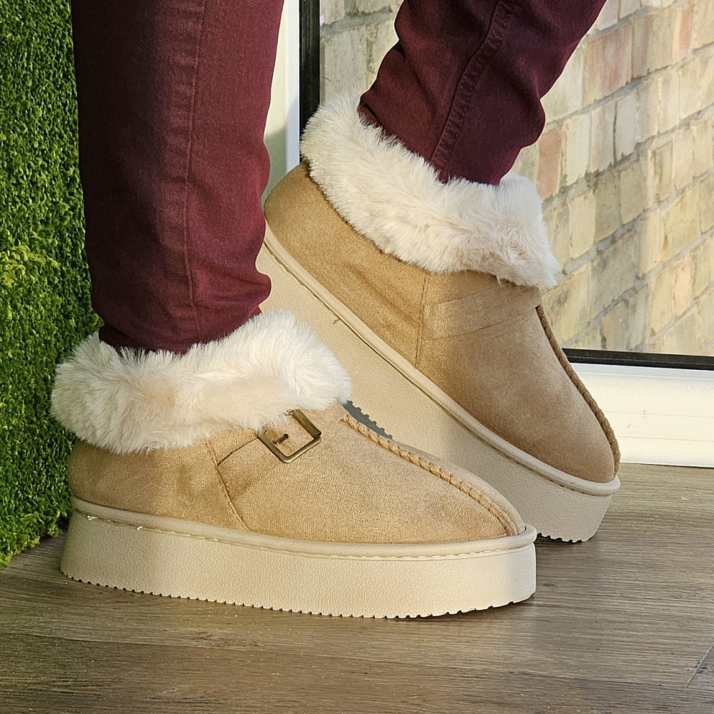 Зимові жіночі Уги Бежеві Чоботи з Хутром Теплі Сірі (розміри: 36,37,38,39,40,41) Дніпро - фото 2