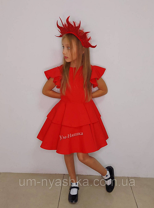 Красное нарядное платье на девочку Кривой Рог - изображение 2