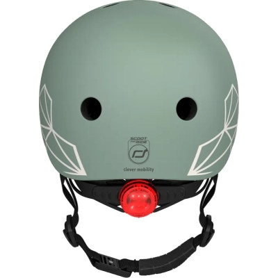 Шлем Scoot&Ride 45-51см, зеленый, с фонариком (SR-181206-GREENLINES) Винница - изображение 5