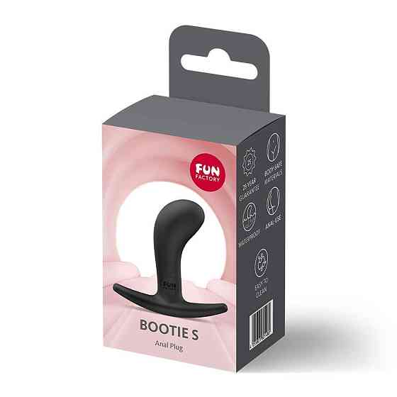 Анальна пробка Fun Factory BOOTIE S Black, діаметр 2,8 см, тонкий обмежувач Sex Aura Київ