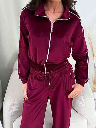Велюровый костюм женский спортивный Бордовый 42/46 Харьков