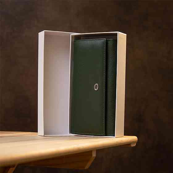 Оригинальный женский кошелек Зеленый (ST Leather) Киев