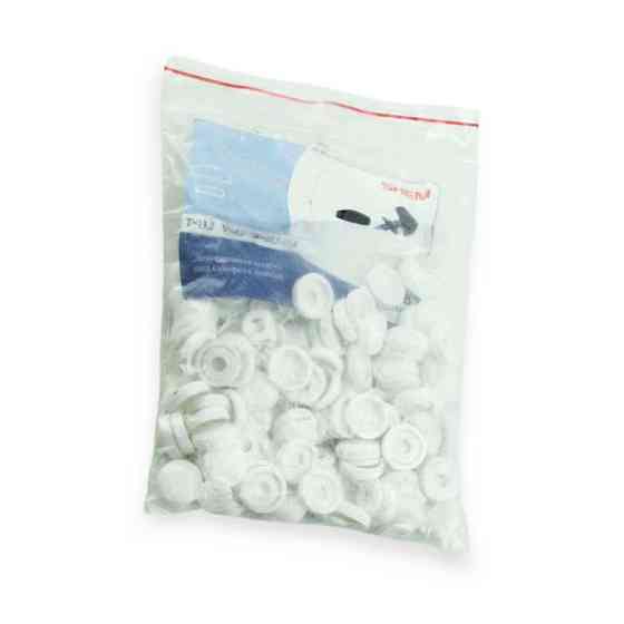 Кліпса декор капелюшок під сам із шайбою (Ш13,2, Шл. сам.10,5-10,8) білий (100шт) №88 Мукачево