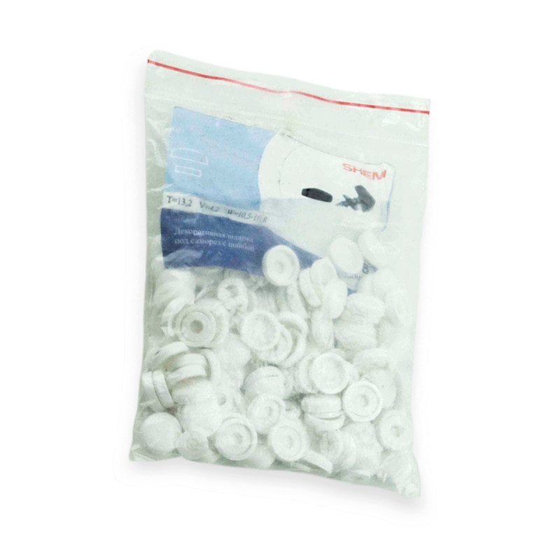 Клипса декор шляпка под сам с шайбой (Ш13,2, Шл. сам.10,5-10,8) белая (100шт) №88 Мукачево - изображение 1