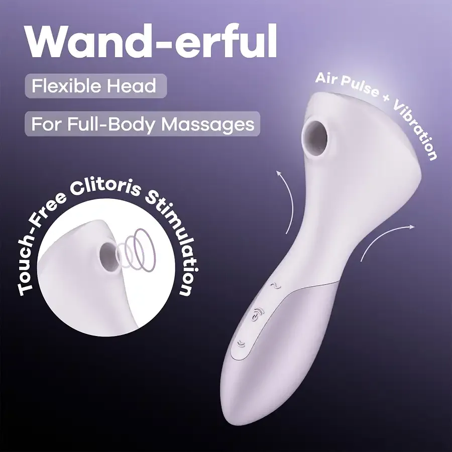 Вібромасажер Satisfyer Wand-erful з вакуумною кліторальною стимуляцією Львів - фото 8