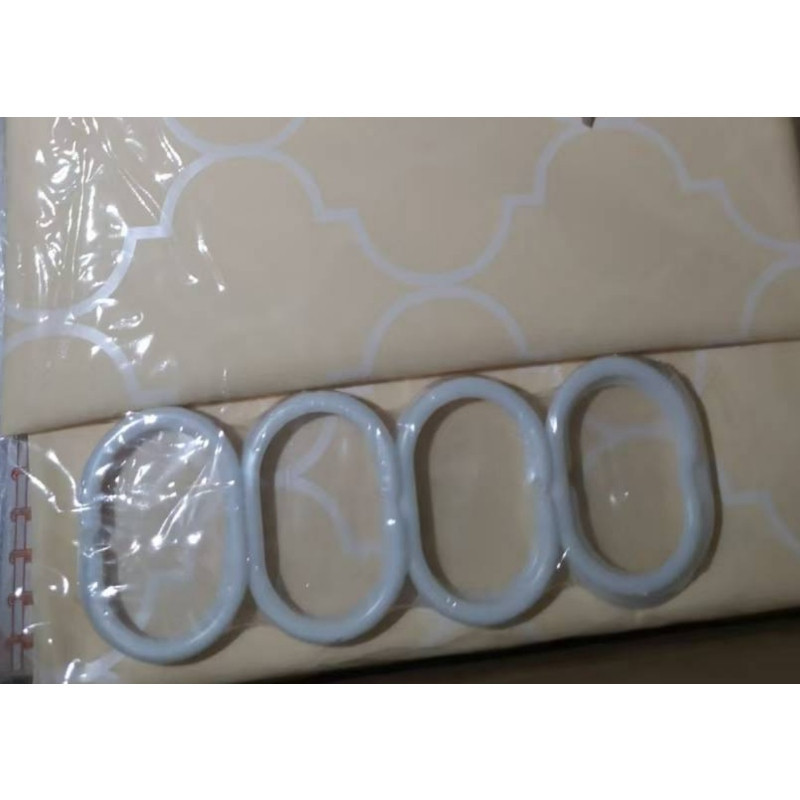 Шторка для ванної Zerix SCP-006-180x180 з PEVA (поліетиленвінілацетату) (Візерунок бежевий) (ZX5005) Київ - фото 5