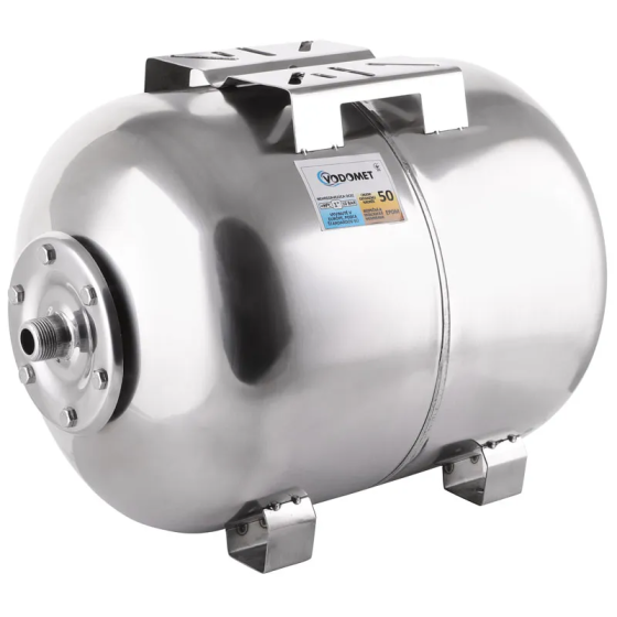 Гидроаккумулятор Vodomet горизонт. 50л (корпус-нерж.сталь) (VO0027) Киев