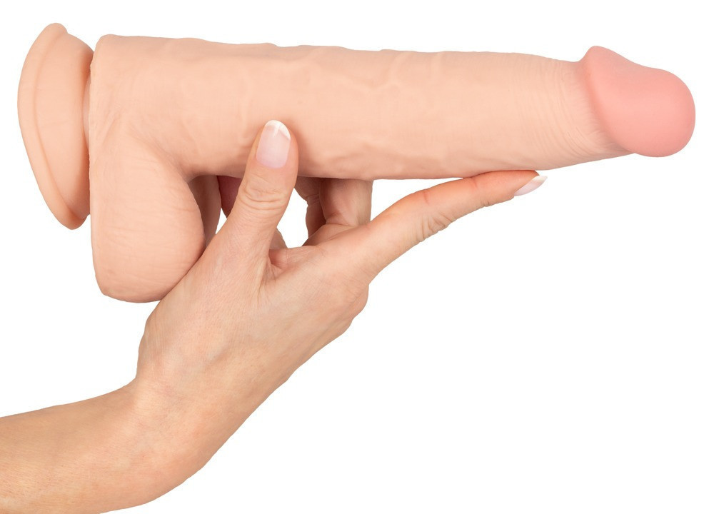 Фалоімітатор - Nature Skin Dildo With Movable Skin, 25 см Sex Aura Київ - фото 7