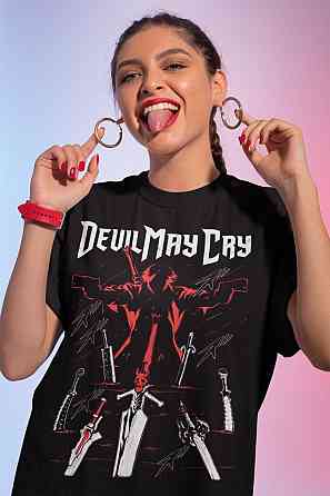 Футболка для мальчика аниме Виргил Девил Дмк Премиум оверсайз (рост от 165 до 180 ) Черний AnimeJ0457m Днепр