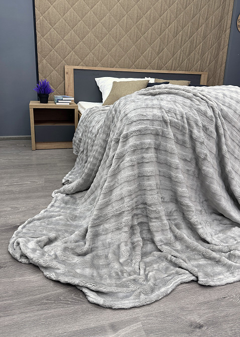Плед-покривало 200х230 см (+-5см) Soft Night Світло-сірий (87-138) Київ - фото 7