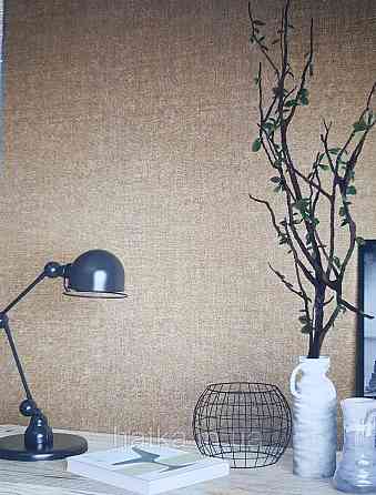 Шпалери метрові вінілові на флізеліні Marburg Loftsuperior однотон коричневий гірчичний під мішку Київ