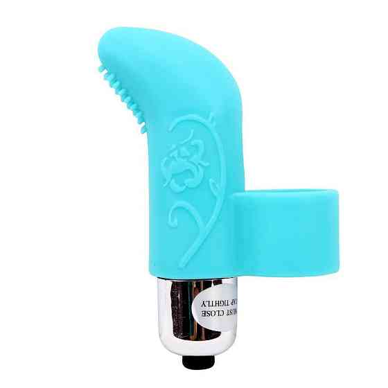 Вибратор на палец с рельефом Chisa MisSweet Finger Vibe, голубой Sex Aura Киев
