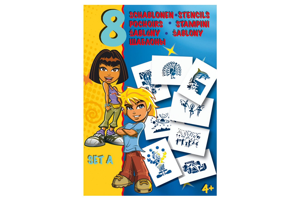 Трафарети MALINOS мікс 8 шт (Набір A) Киев - изображение 1
