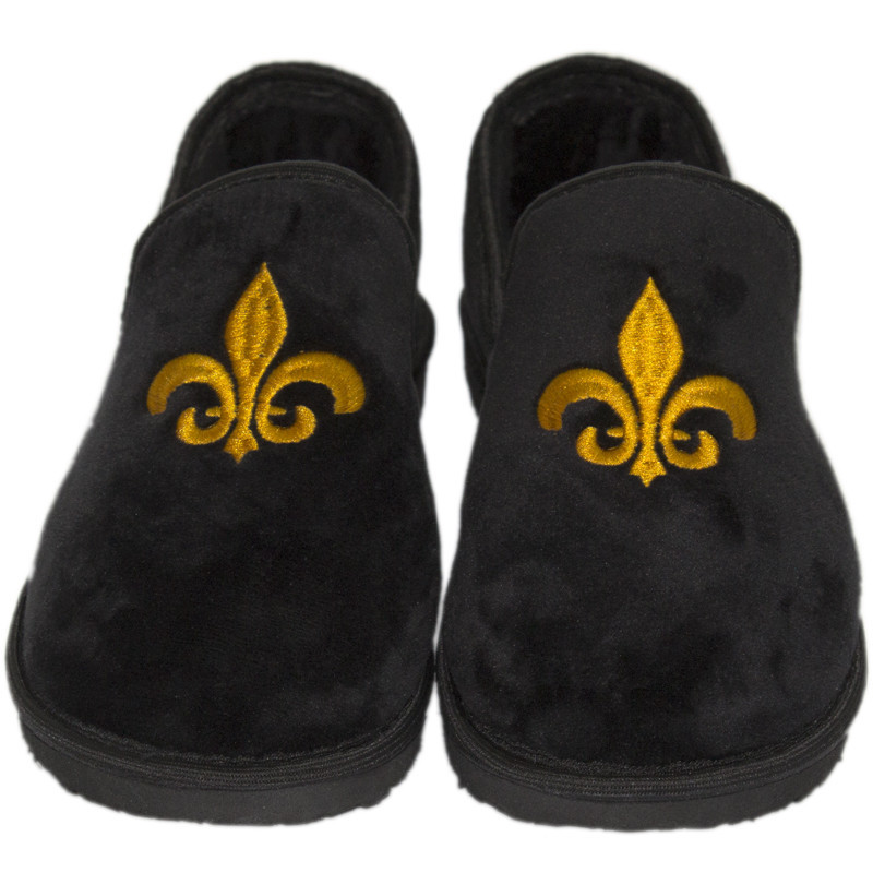 Тапки чоловічі із задником, домашні туфлі, чорні чоловічі капці, велюрові, золота лілія. Одеса - фото 20