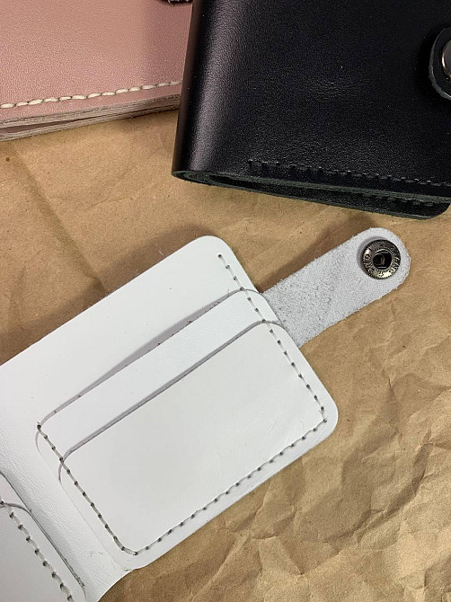 Женский кошелек из натуральной кожи, женский на кнопке кошелек, маленький кошелек на каждый деньMasterSem Киев - изображение 3