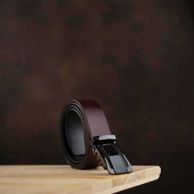 Ремень Vintage Мужской с темной пряжкой автомат Черный (20295) Винница - изображение 8