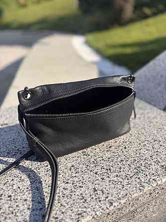 Модна жіноча сумка на плече з натуральної шкіри Чорний (Vintage) Київ