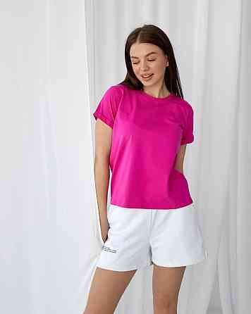 Базова футболка жіноча однотонна Малиновий M Харків