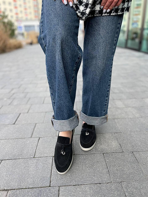 ALLSY Лофери жіночі ALLSY 340-3041-C чорні (весна-осінь, замша натуральна) (5780) Коломия - фото 4