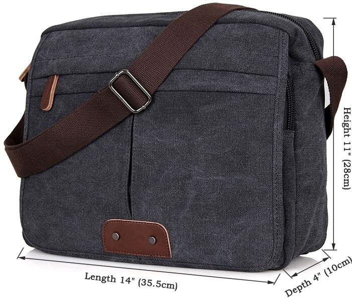 Сумка мужская Vintage 14585 Серая Киев - изображение 9