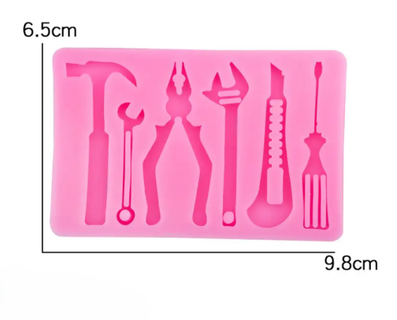 Силиконовая форма Набор инструментов 65 на 98 мм розовый Киев