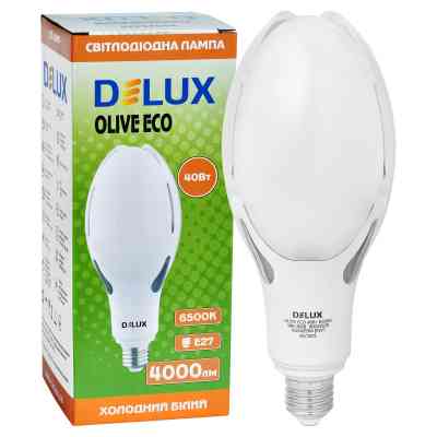 Лампочка Delux OLIVE ECO 40Вт E27 6500K 230В (90023325) Вінниця