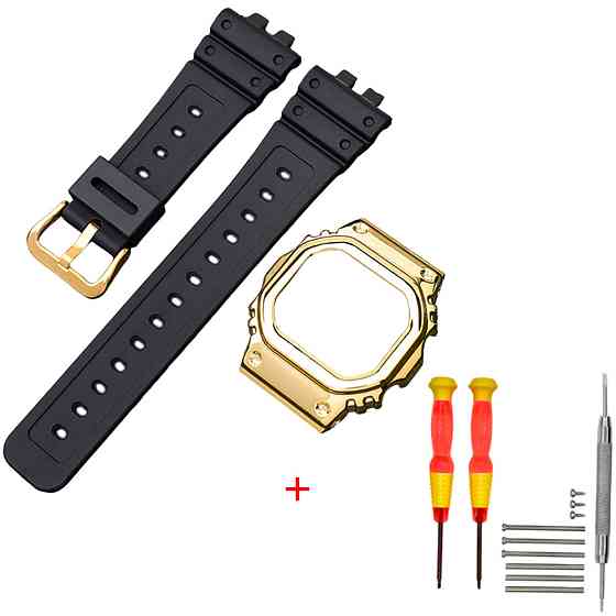 Ремешок + безель (рант) для Casio G-Shock GMW-B5000 Black GD SBR Киев