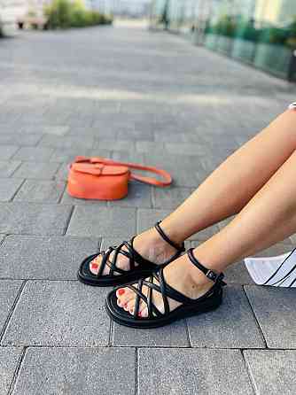 Olli Босоніжки жіночі OLLI Л-1-0110 чорні (літо, шкіра натуральна) (5267) Коломия