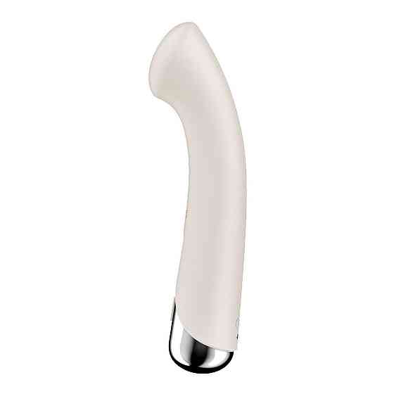 Вібратор з ротацією Satisfyer Spinning G-Spot 1 Beige, плоский майданчик для стимуляції точки G Sex Aura Київ