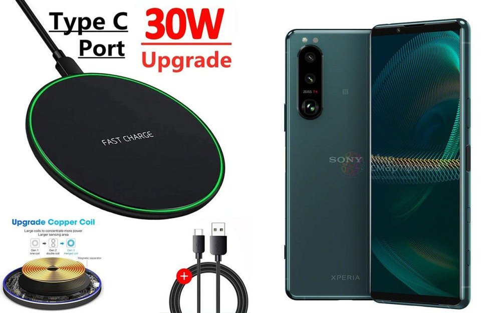 Бездротовий зарядний пристрій Copper до 30W для OnePlus Ace 6, USB-C, LED Київ - фото 1