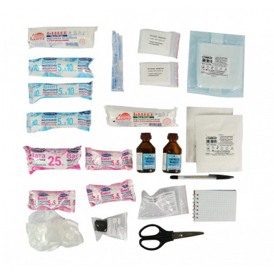 Автомобільна аптечка Poputchik 2 від 9 пас. згідно ТУ футляр пластиковий червоно-чорний 31 (02-011-П) Вінниця - фото 2