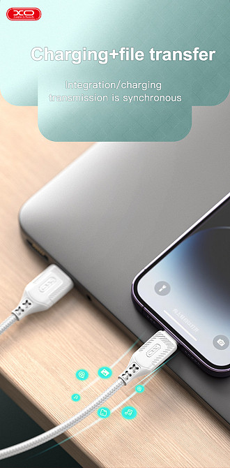 Кабель XO NB235 Zebra Series Braided USB-A to Micro - 1m White (6976054) Киев - изображение 8