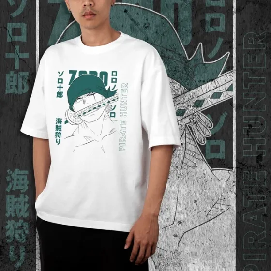 Футболка чоловіча з  принтом Ван Пис Zoro White Розмір 48 Anime0196 Дніпро