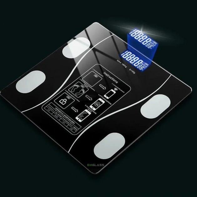 Умные напольные смарт весы TY-EB619 Bluetooth подключение к телефону Київ - фото 6