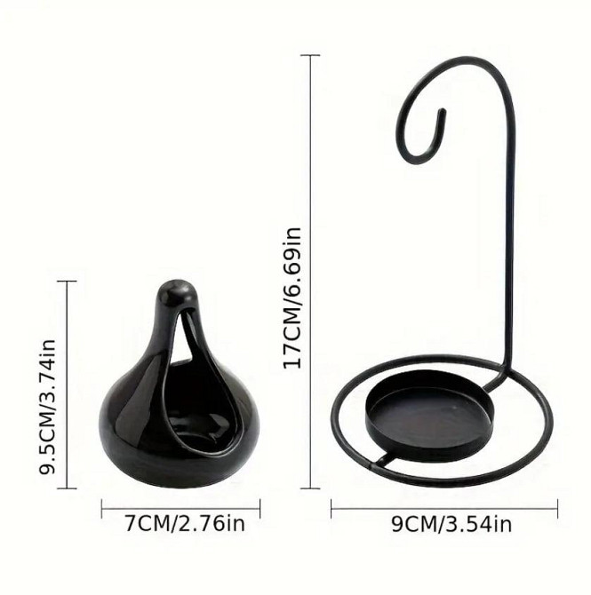 Керамическая аромалампа для свечей, Подвесная масляная лампа для ароматерапии с керамическим диффузо Киев - изображение 5