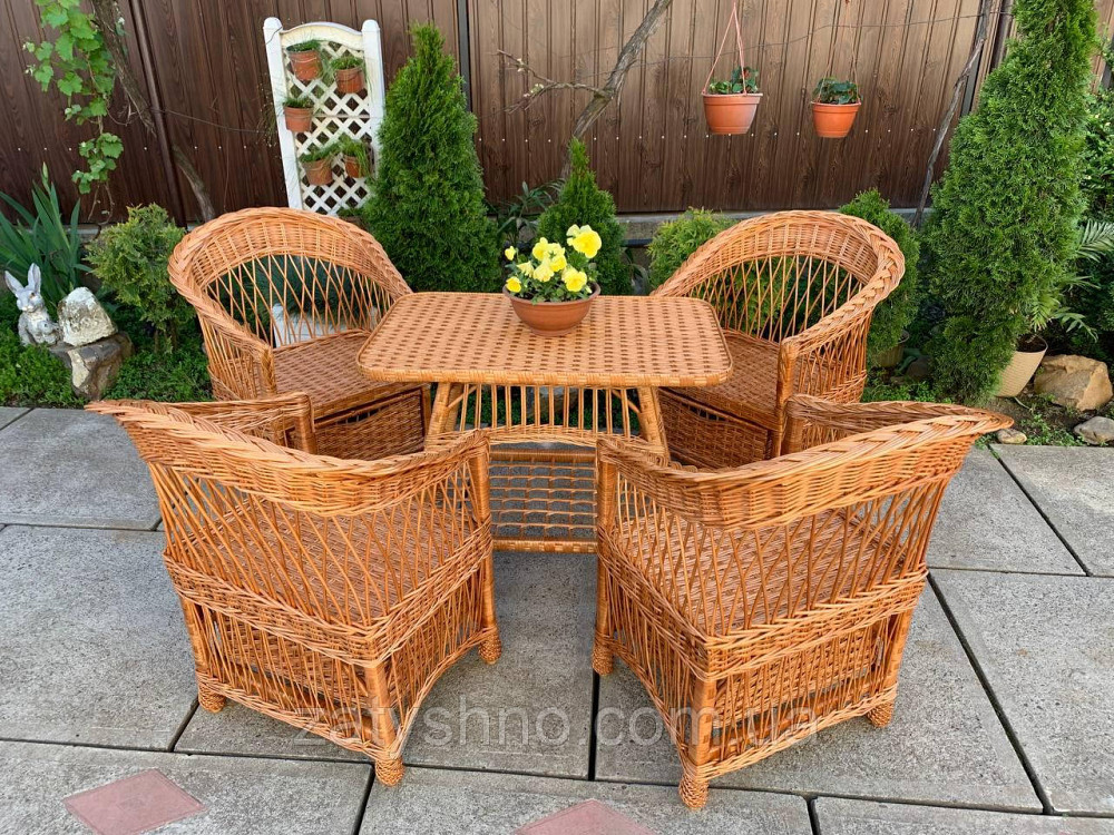 Меблі з лози з кріслами з шухлядами Київ - фото 3