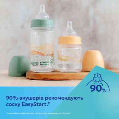 Пляшечка для годування Canpol babies Easystart MOUNTAINS антиколікова з широким отвором 120 мл бежева (35/242_bei) Вінниця