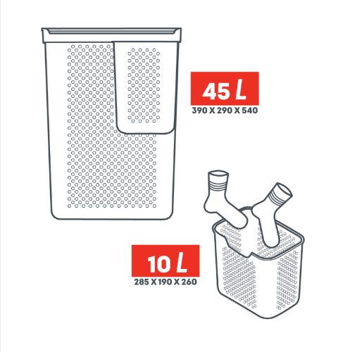 Кошик для білизни 45л з органайзером какао Simple Алеана Житомир - изображение 4