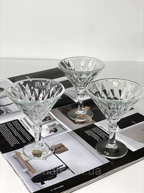 Набір келихів креманок 6 шт "Елізіум" 200 мл 102-890 прозорий для дому та ресторану Київ - фото 3