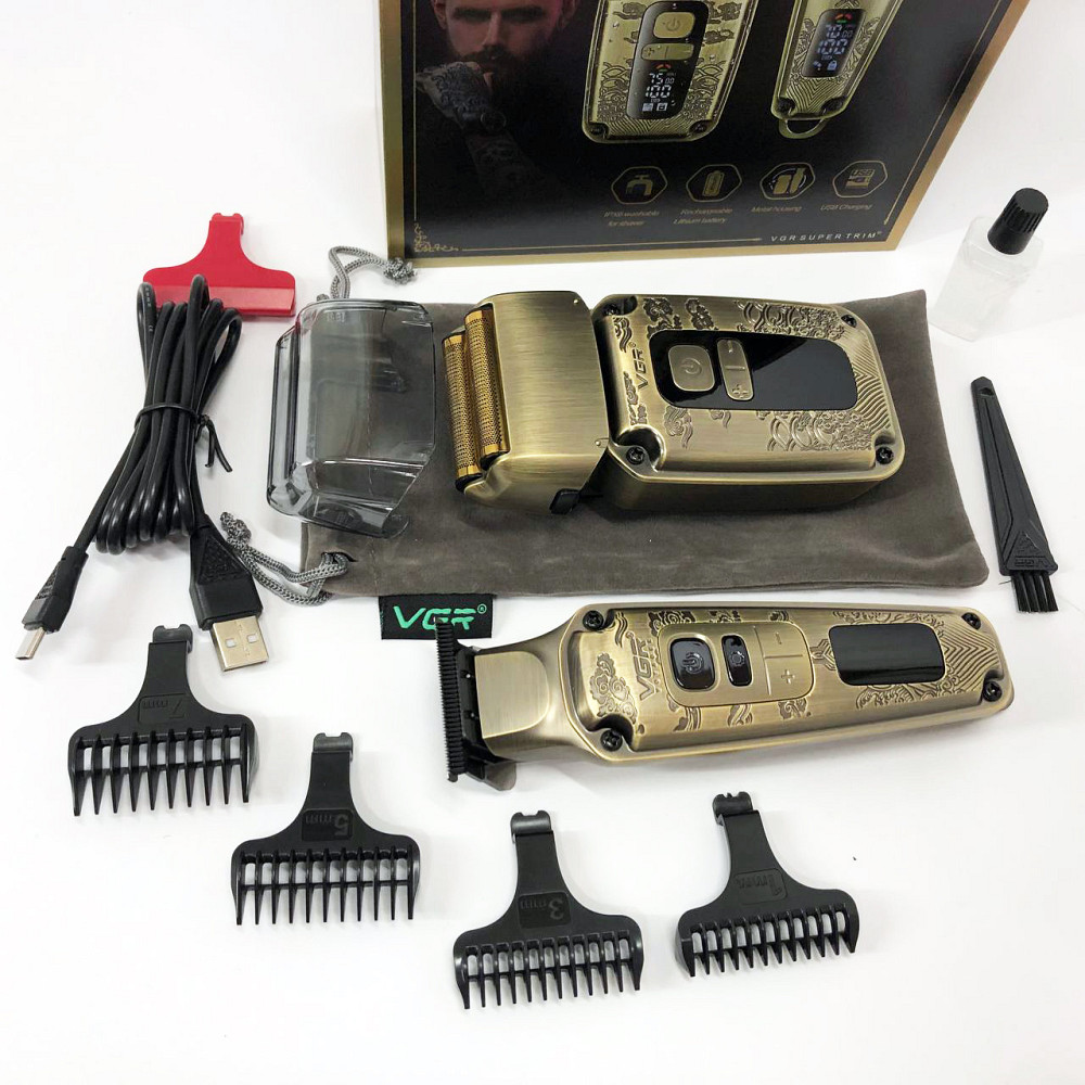 Електрична машинка для стрижки VGR, професійна, Машинка для стрижки голови Бритва бороди RK-37 Львів - фото 10