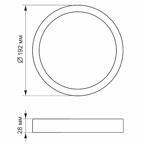 LED Світильник накладний круглий 18W 5000К 220V чорний VL-DLRS-185B Videx Житомир