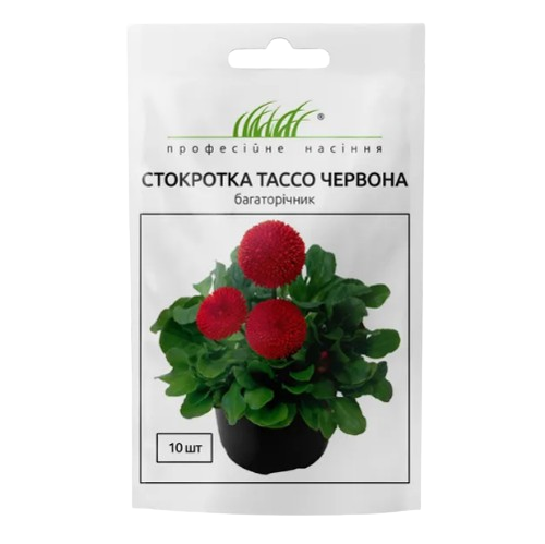 Маргаритка (стокротка) багаторічна Тассо червона 10шт Професійне насіння Житомир - фото 1