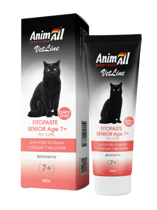 Фитопаста AnimAll VetLine Senior Age 7+ для кошек в возрасте от 7 лет, 100 г Винница - изображение 1