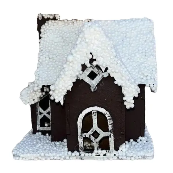 Dashuri Декоративний новорічний будиночок з дерева (шт) 10×10×10 (см) ялинкова підвіска Коричне Коломыя - изображение 2