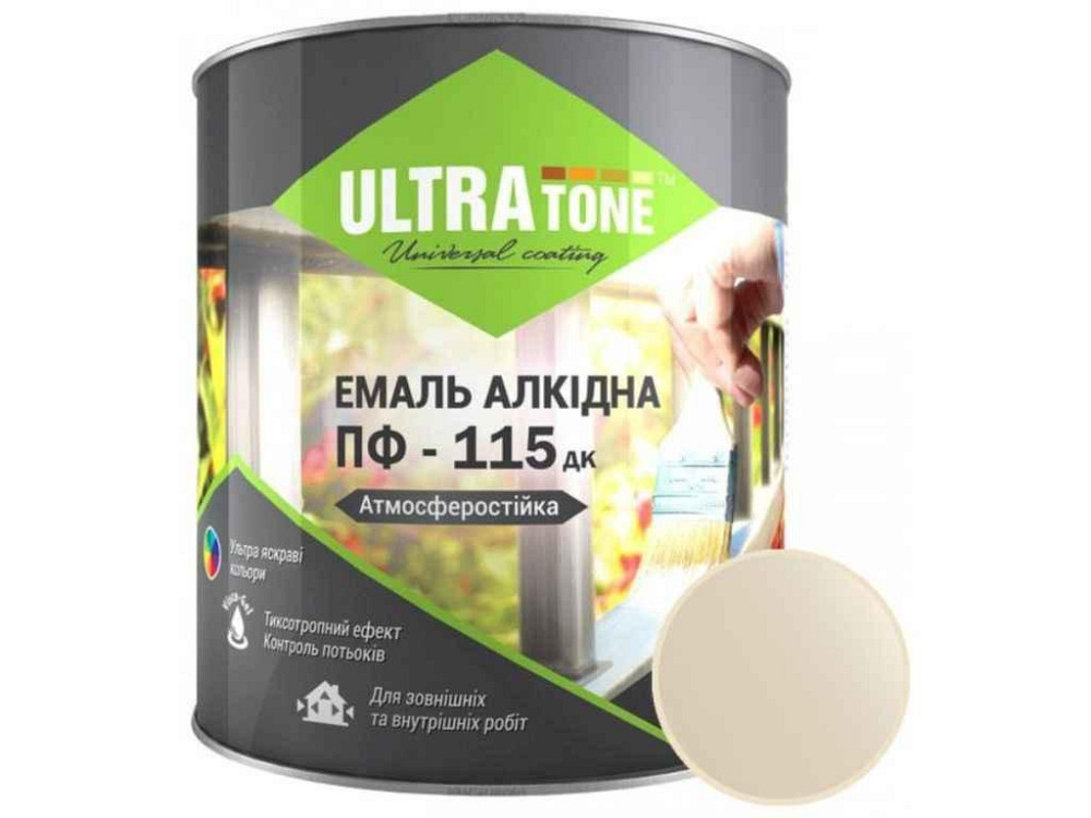 Эмаль алкидная ПФ-115 бежевый 2.8кг ТМ ULTRA TONE Киев - изображение 1