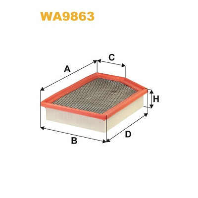 Повітряний фільтр для автомобіля Wixfiltron WA9863 Вінниця - фото 1
