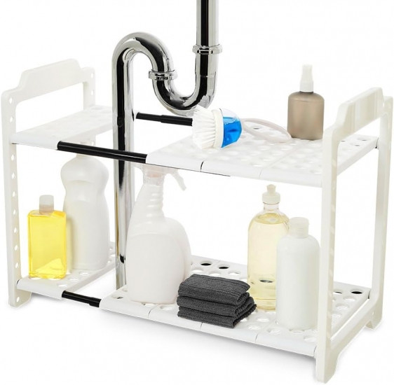 Раздвижная полка под раковину, под смеситель для шкафа с регулируемыми стойками Винница - изображение 3