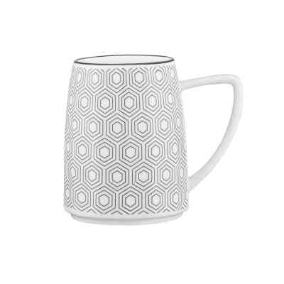 Чашка Ardesto Lamberto, 360мл, порцеляна, біло-сірий (AR3051) Винница