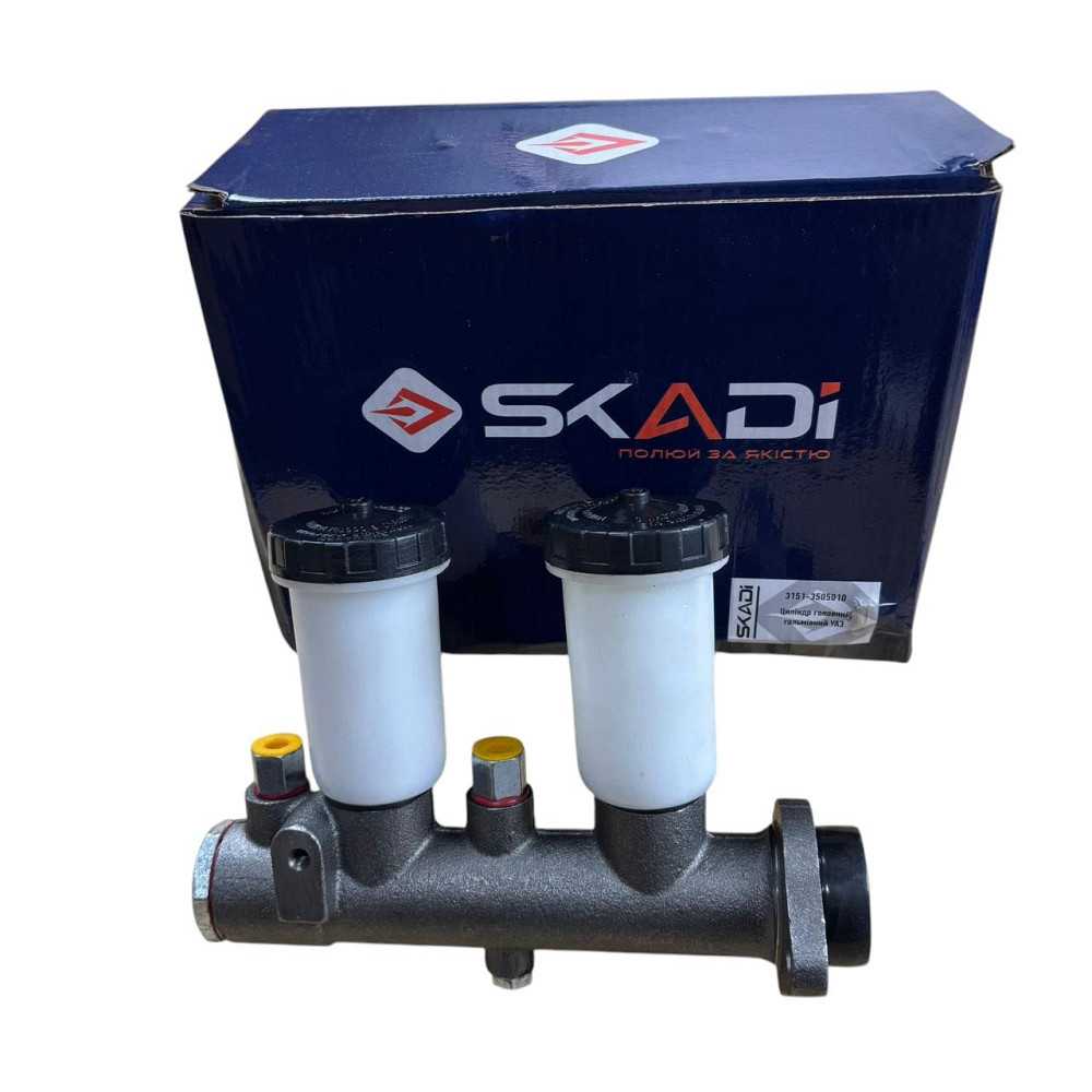 Цилиндр главный УАЗ 452, 469, 3741, 3151 2х секционный без сигнального устройства, 2 бачка (ГТЦ) тормозной Мукачево - изображение 3