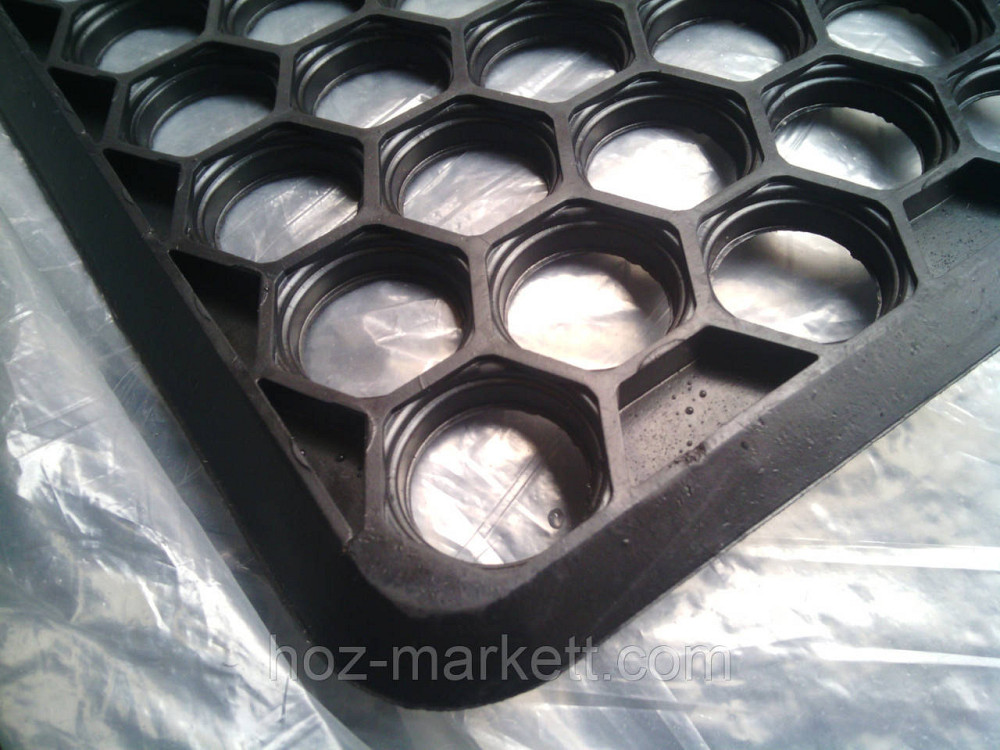 Коврик  40 см х 60 см х 0.8 см резиновый ячеистый сотами Харьков - изображение 1